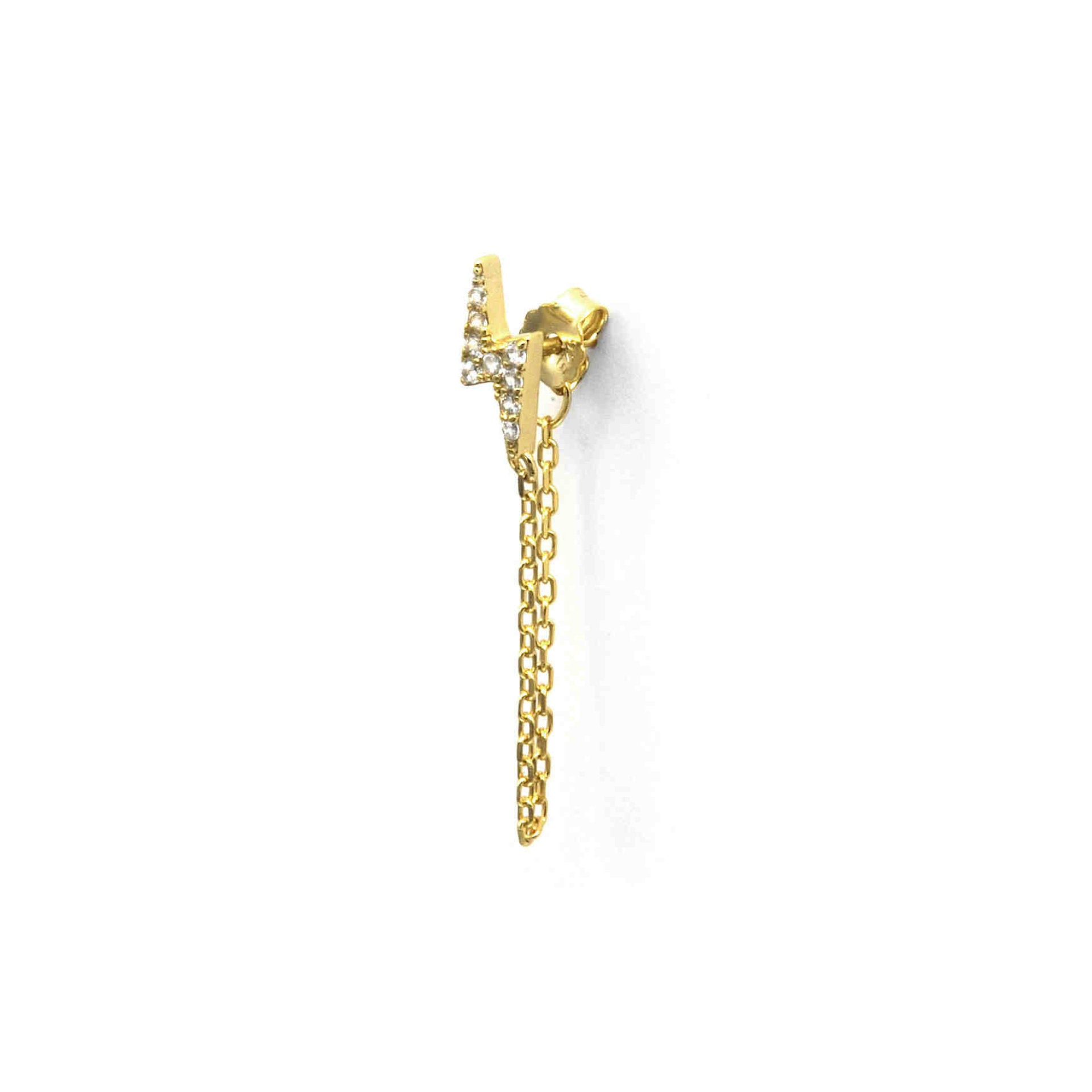 Monorecchino Fulmine Pendente Gold