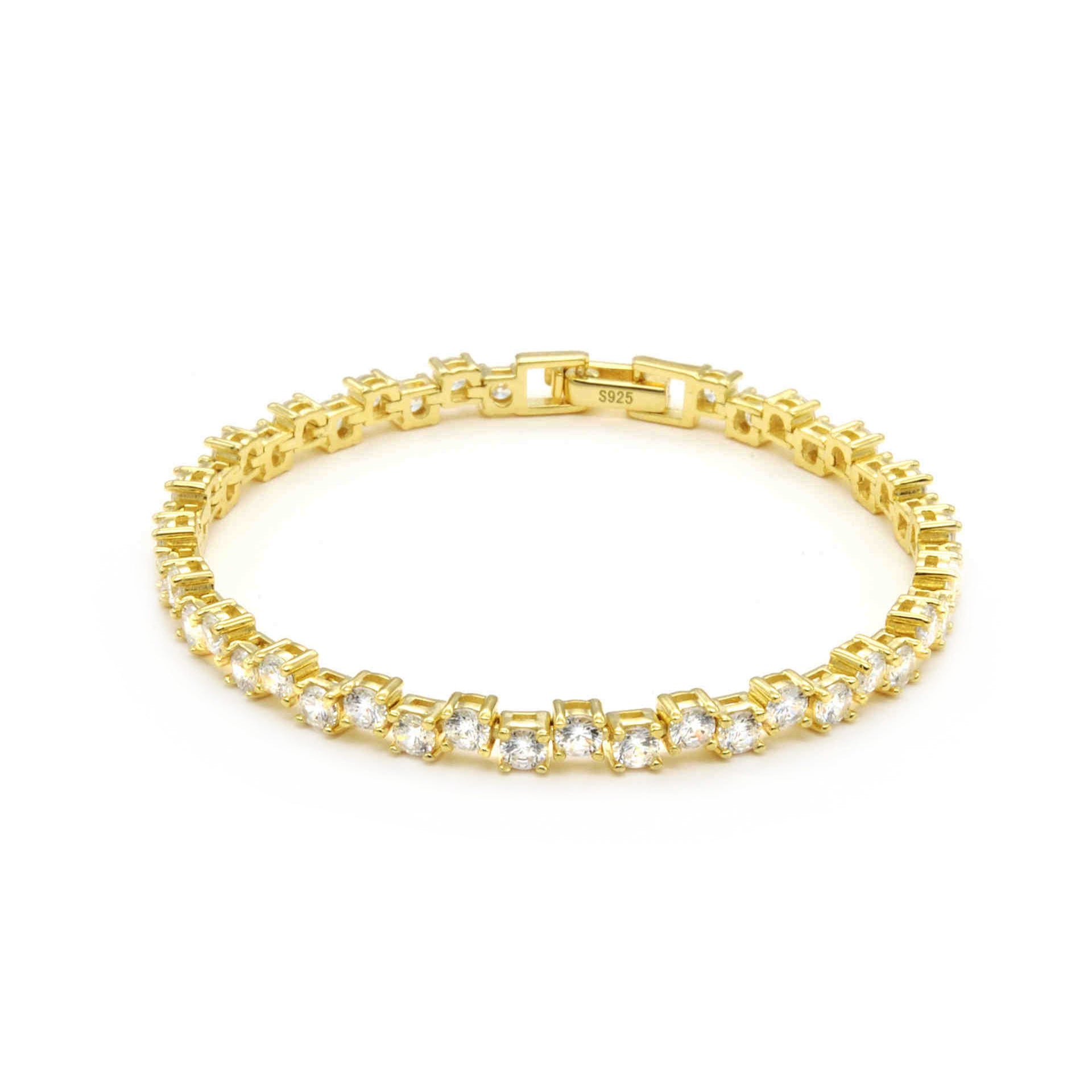 Bracciale Tennis Scomposto Gold