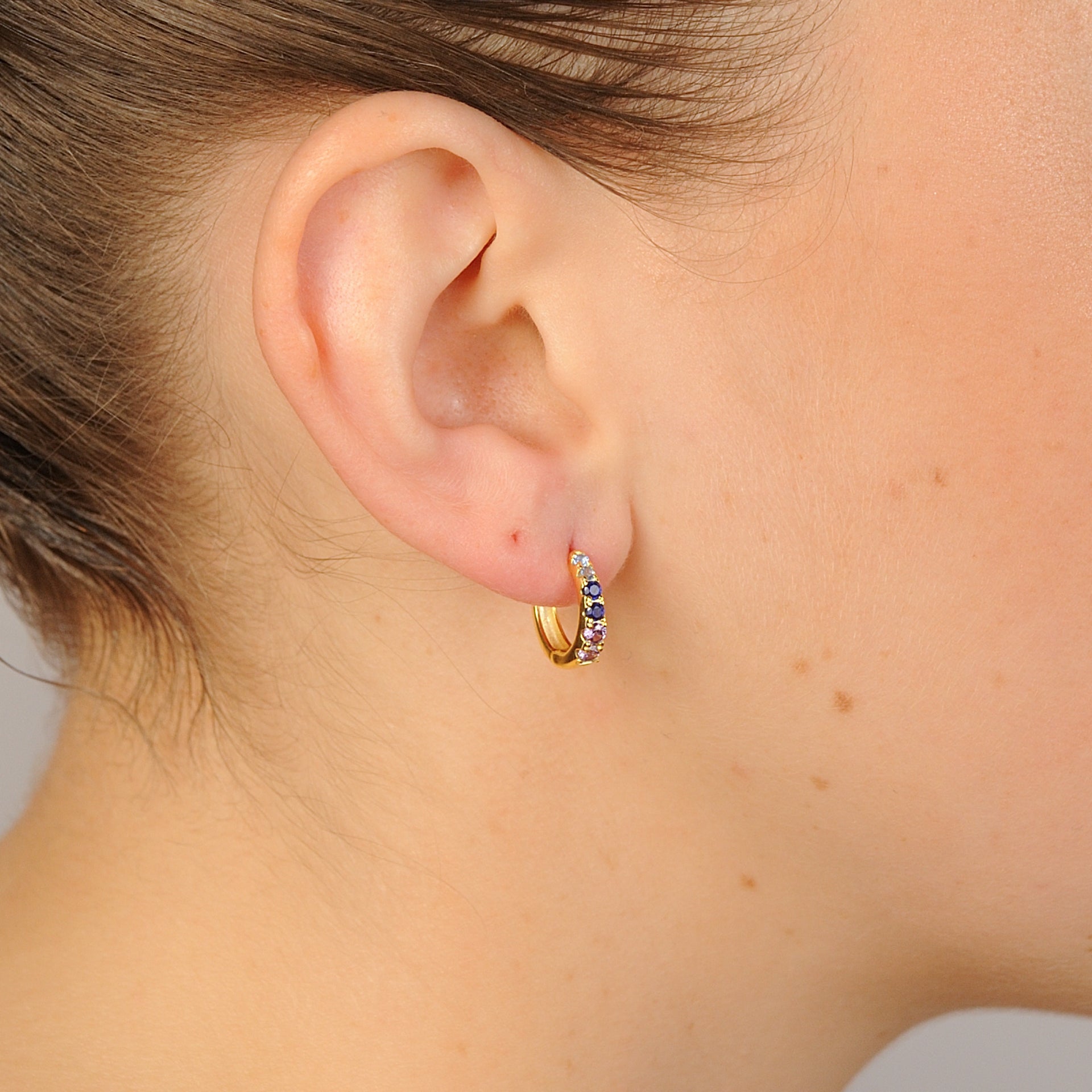 Dalila Rainbow Gold single earring