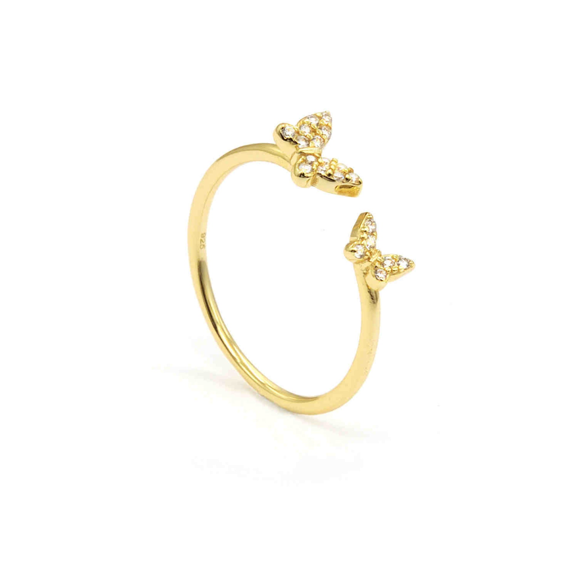 Anello Double Butterfly Gold