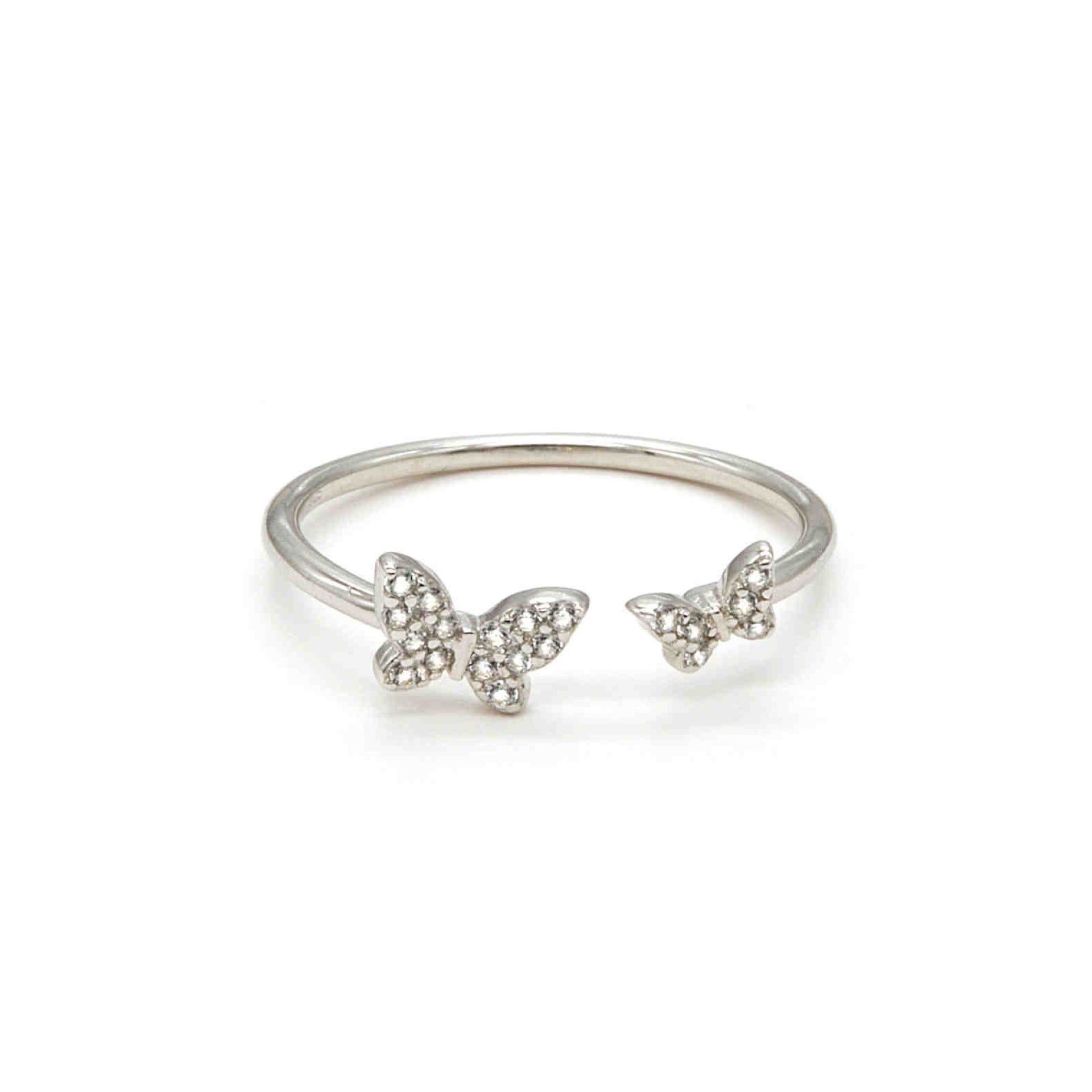 Double Butterfly Gold Ring